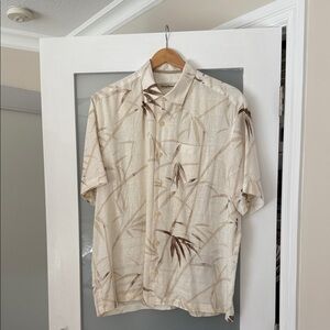 Tommy Bahama Beige Bamboo Print Shirt
